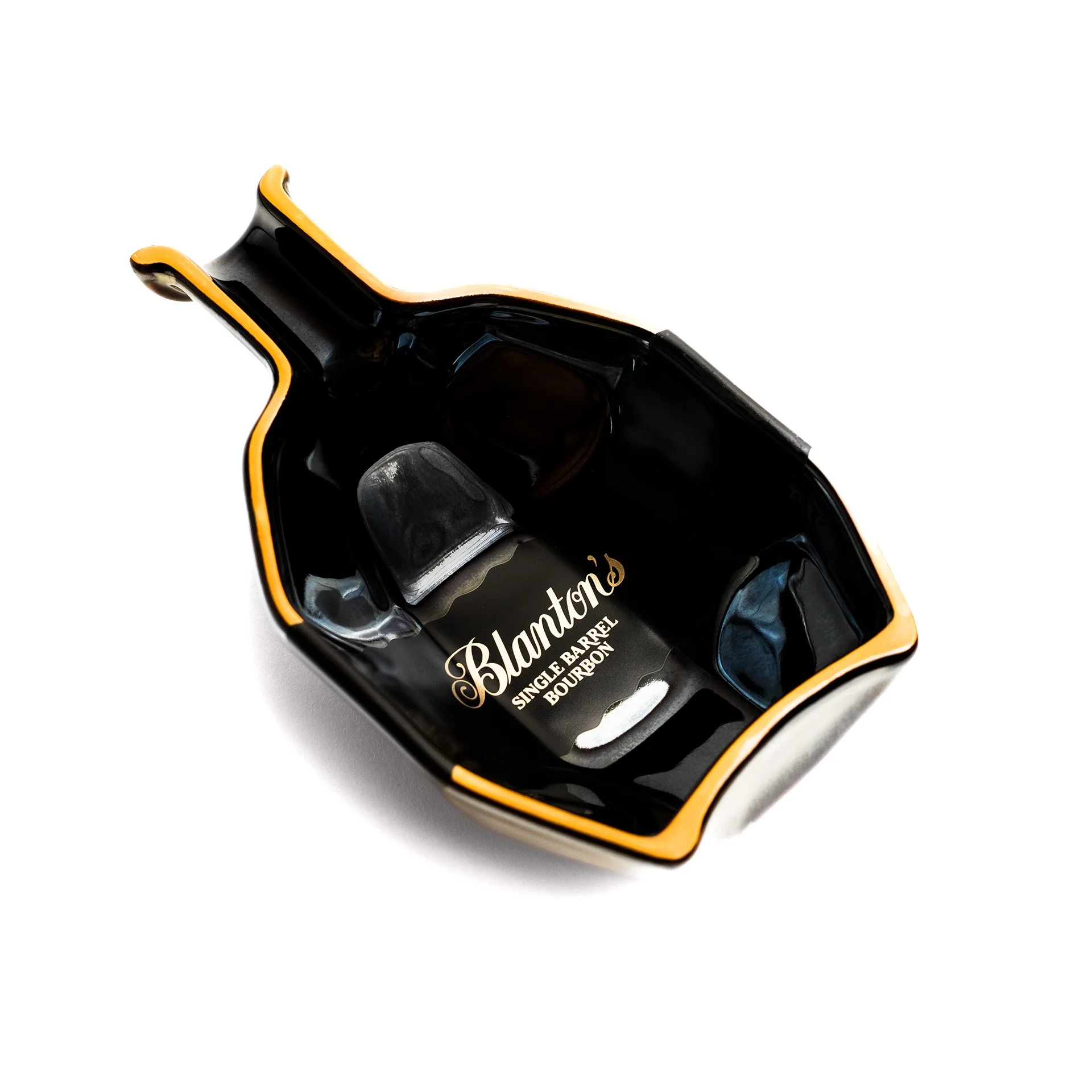 Blanton's Ashtray with Wood Presentation Box – Ceramic Half‑Bottle